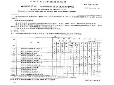 GB/T 2952.3-1989 电缆外护套 第三部分:非金属套电缆通用外护套