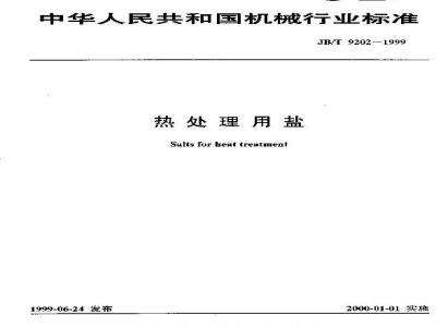 JB/T 9202-1999 热处理用盐