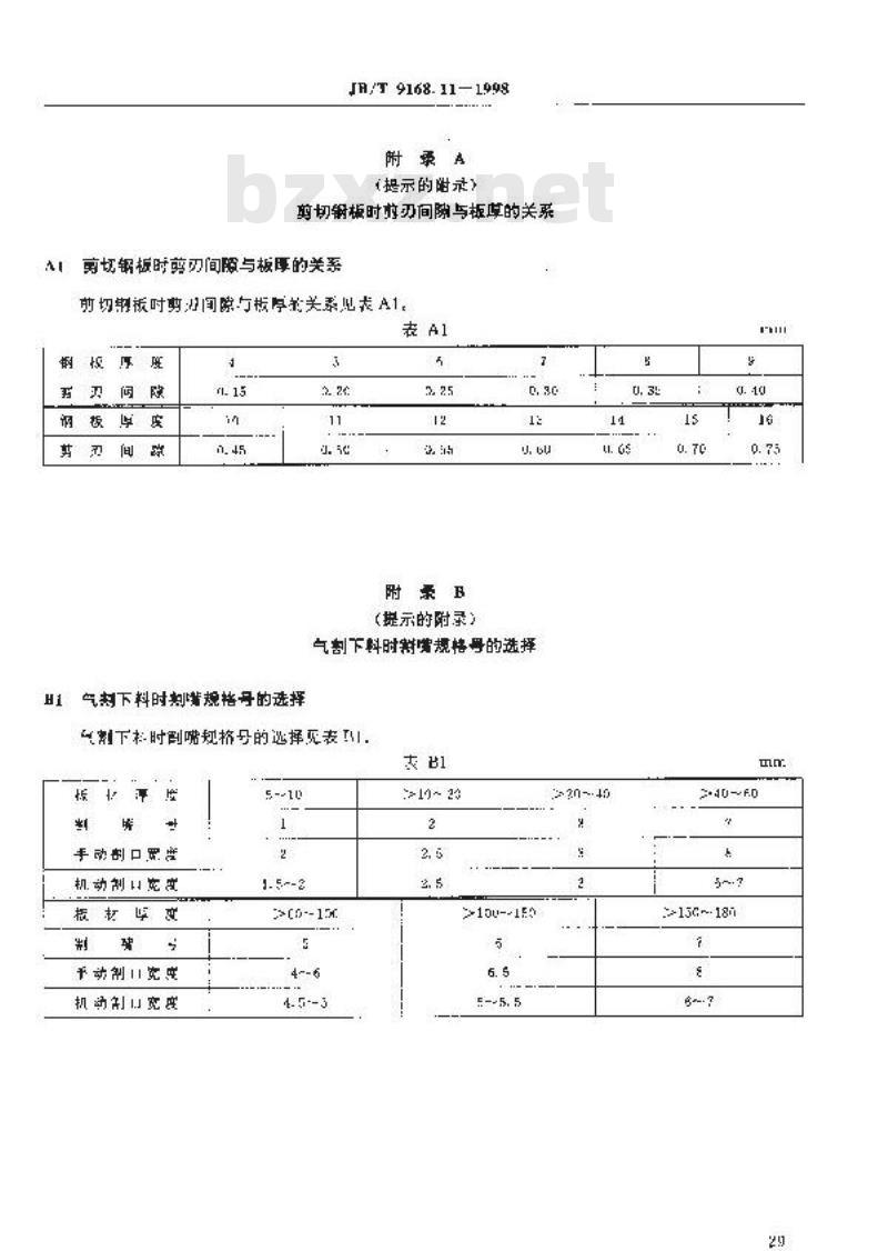 JB/T 9168.11-1998 切削加工通用工艺守则 下料 JB/T 9168.11-1998 切削加工通用工艺守则 下料