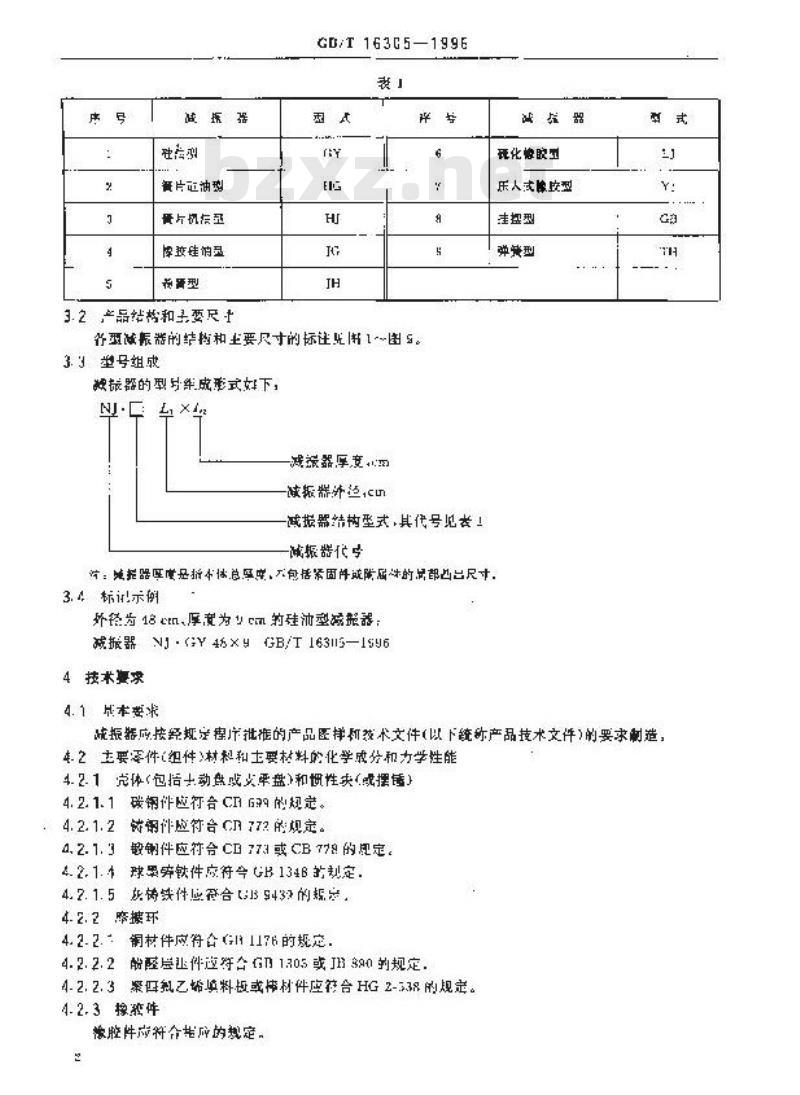 GB/T 16305-1996 扭转振动减振器 GB/T 16305-1996 扭转振动减振器