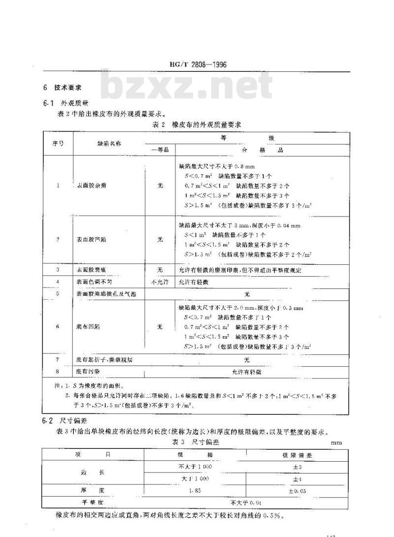 HG/T 2808-1996 普通胶印橡皮布 HG/T 2808-1996 普通胶印橡皮布