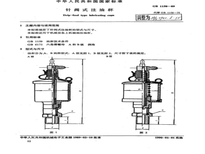 JB/T 7940.6-1995 Needle valve type oil filling cup