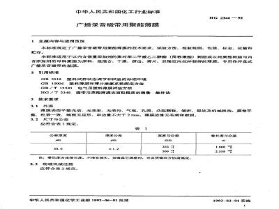 HG 2346-1992 广播录音磁带用聚酯薄膜