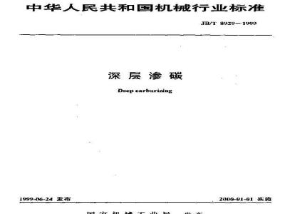 JB/T 8929-1999 深层渗碳