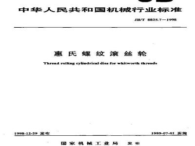 JB/T 8825.7-1998 惠氏螺纹滚丝轮