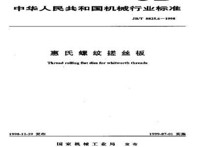 JB/T 8825.6-1998 惠氏螺纹搓丝板