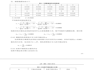 JJF(闽) 1062-2014 标准光源对色灯箱校准规范