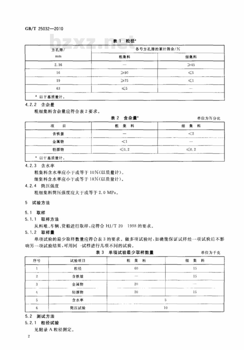 GB/T 25032-2010 生活垃圾焚烧炉渣集料