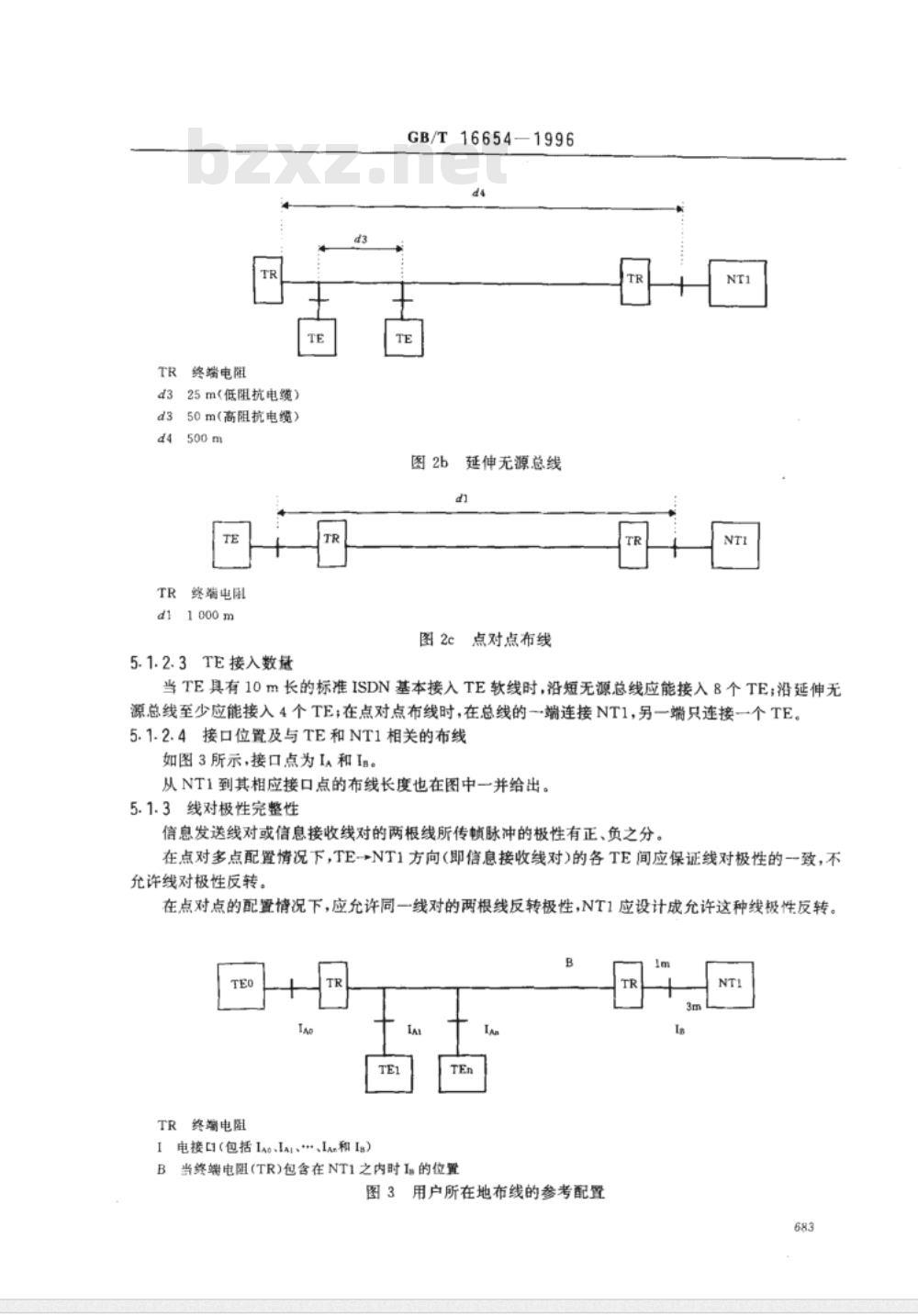 GB/T 1654-1996 ISDN(2B D)NT1用户-网络接口设备技术要求 GB/T 1654-1996 ISDN(2B D)NT1用户-网络接口设备技术要求