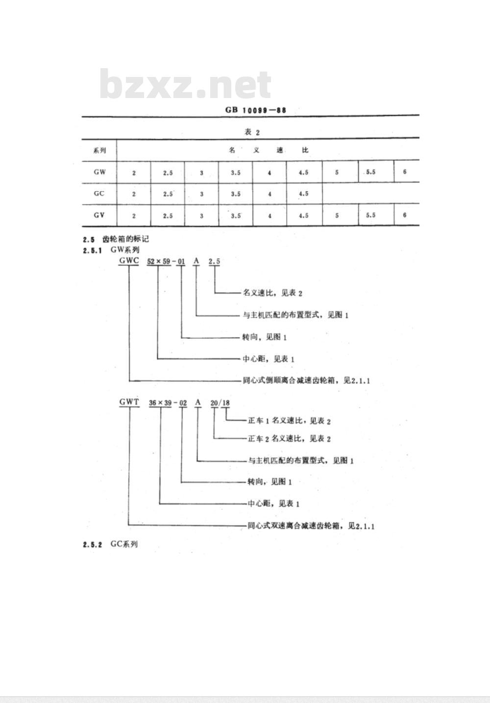 GB 10098～10099-1988 船用中速柴油机齿轮箱系列和技术条件 [合订本]