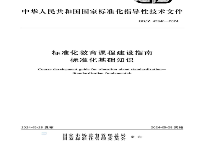 GB/Z 43946-2024标准化教育课程建设指南 标准化基础知识 
