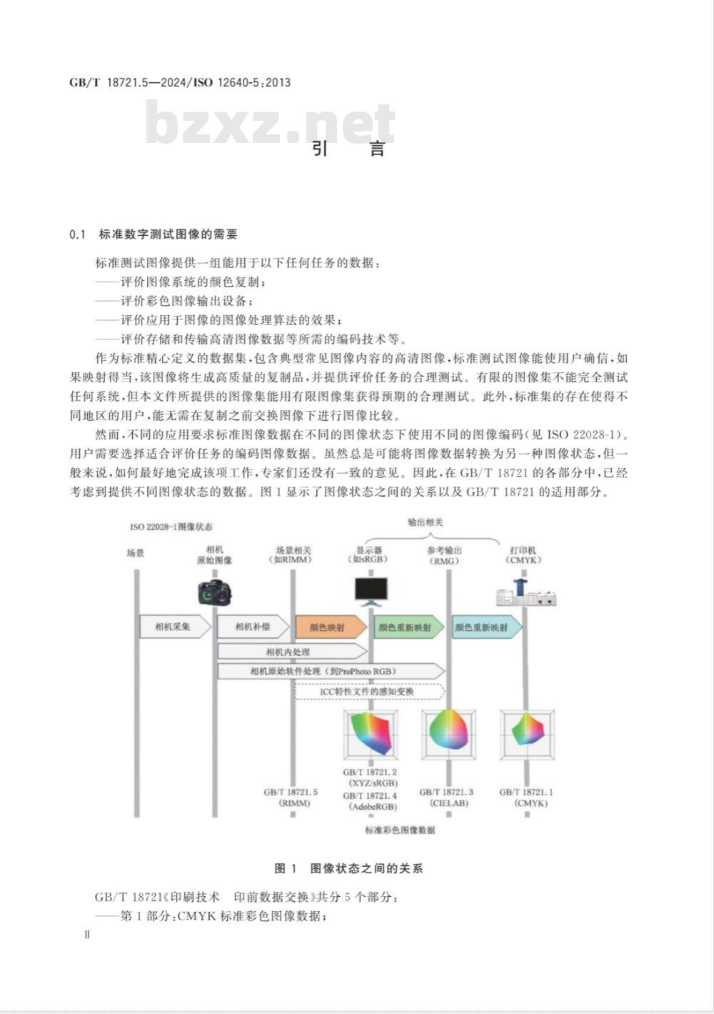 GB/T 18721.5-2024印刷技术 印前数据交换 第5部分:场景相关的标准彩色图像数据(RIMM/SCID) GB/T 18721.5-2024印刷技术 印前数据交换 第5部分:场景相关的标准彩色图像数据(RIMM/SCID)