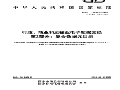 GB/T 17699.2-2024行政、商业和运输业电子数据交换 第2部分：复合数据元目录 