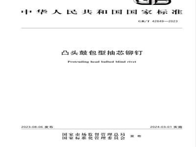 GB/T 42849-2023凸头鼓包型抽芯铆钉 