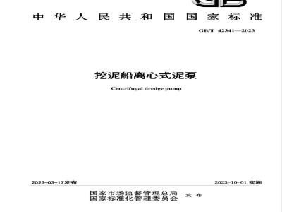 GB/T 42341-2023挖泥船离心式泥泵 