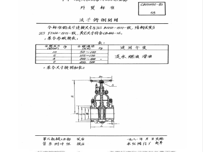 CBM 1092-1981 flange cast steel gate valve