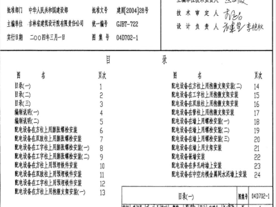 04D702-1 常用低压配电设备及灯具安装D702-1~3（2004年合订本）