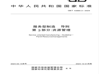 GB/T 43880.3-2024服务型制造 导则 第3部分：资源管理 