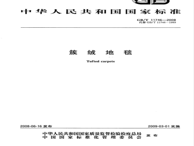 GB/T 11746-2008 簇绒地毯