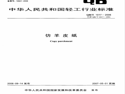QB/T 1017-2006 仿羊皮纸