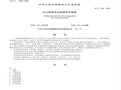 DL/T 709-1999 压力钢管安全检测技术规程