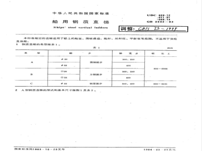CB/T 73-1999 船用钢质直梯