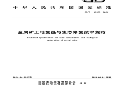 GB/T 43933-2024金属矿土地复垦与生态修复技术规范 