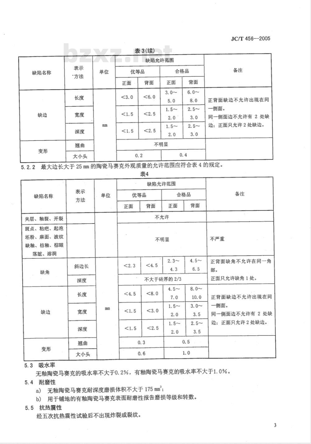 JC/T 456-2005 陶瓷马赛克 JC/T 456-2005 陶瓷马赛克