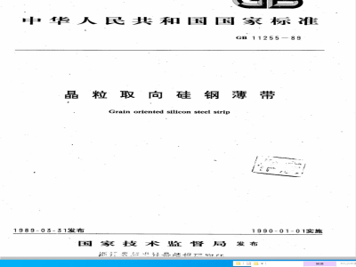GB 11255-1989 晶粒取向硅钢薄带