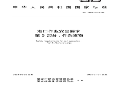 GB 16994.5-2024港口作业安全要求 第5部分：件杂货物 