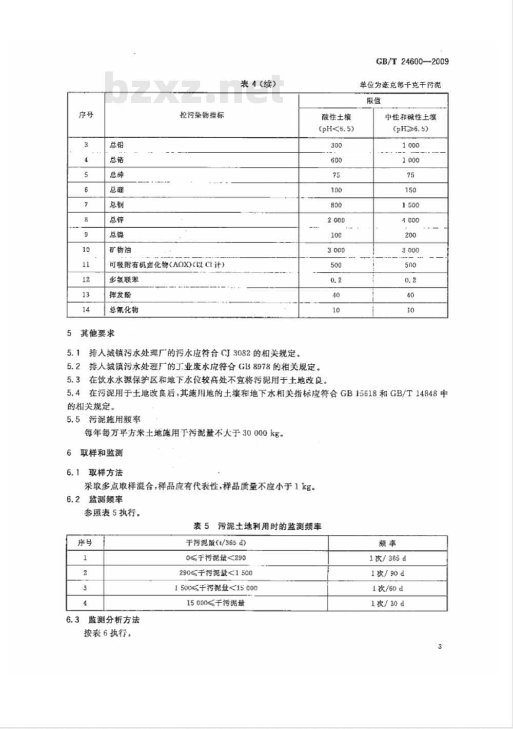 GB/T 24600-2009 城镇污水处理厂污泥处置 土地改良用泥质 GB/T 24600-2009 城镇污水处理厂污泥处置 土地改良用泥质