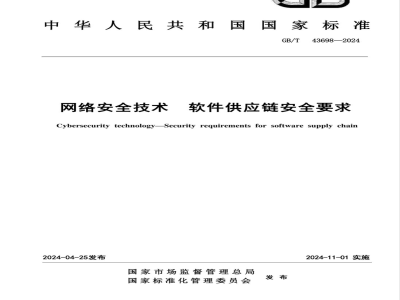 GB/T 43698-2024网络安全技术 软件供应链安全要求 