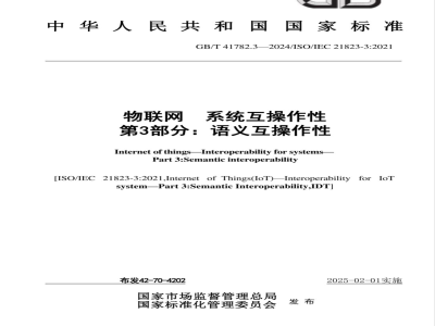 GB/T 41782.3-2024物联网 系统互操作性 第3部分：语义互操作性 
