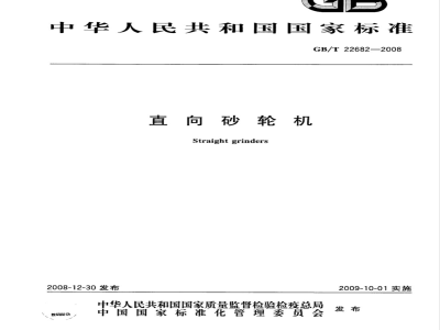 GB/T 22682-2008 直向砂轮机