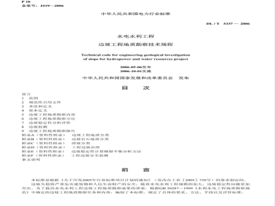 DL/T 5337-2006 水电水利工程边坡工程地质勘察技术规程