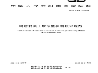 GB/T 43667-2024钢筋混凝土腐蚀监检测技术规范 