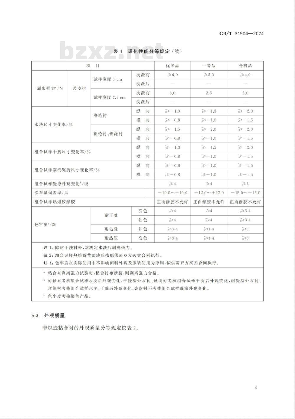 GB/T 31904-2024非织造粘合衬 
