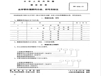 JB/T 10569-2006 光学零件薄膜的分类、符号及标注