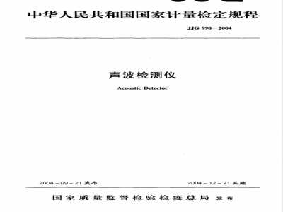 JJG 990-2004 声波检测仪检定规程