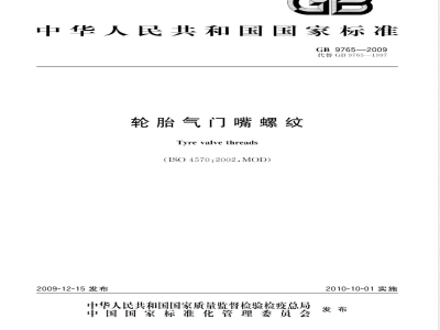 GB 9765-2009  轮胎气门嘴螺纹