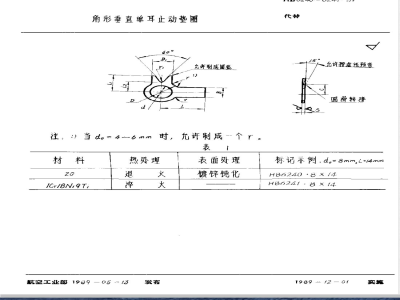 HB 6240～6241-1989 角形垂直单耳止动垫圈