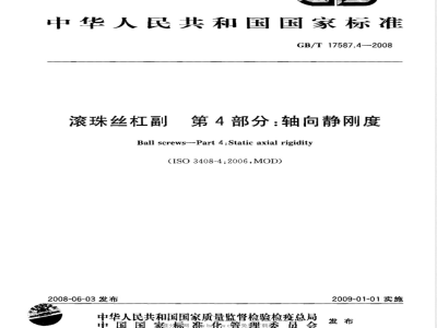 GB/T 17587.4-2008 滚珠丝杠副 第4部分：轴向静刚度