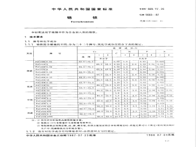 GB/T 5683-1987 铬铁