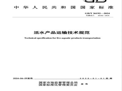 GB/T 36192-2024活水产品运输技术规范 