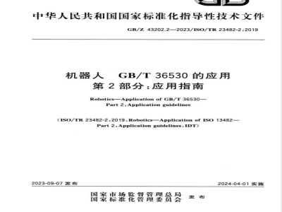 GB/Z 43202.2-2023机器人 GB/T 36530的应用 第2部分：应用指南 