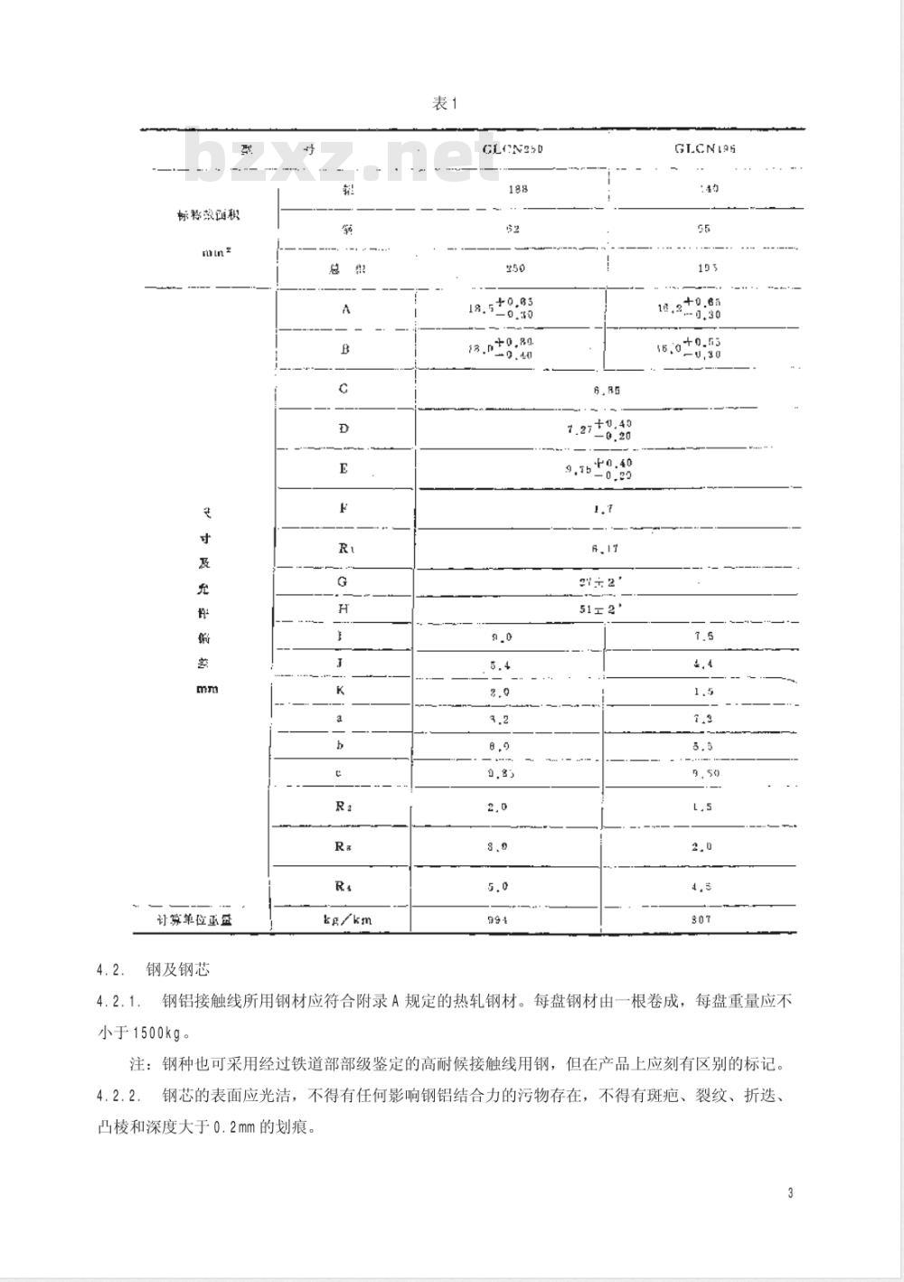 TB/T 2277-1991 电力牵引用内包式钢铝接触线 TB/T 2277-1991 电力牵引用内包式钢铝接触线