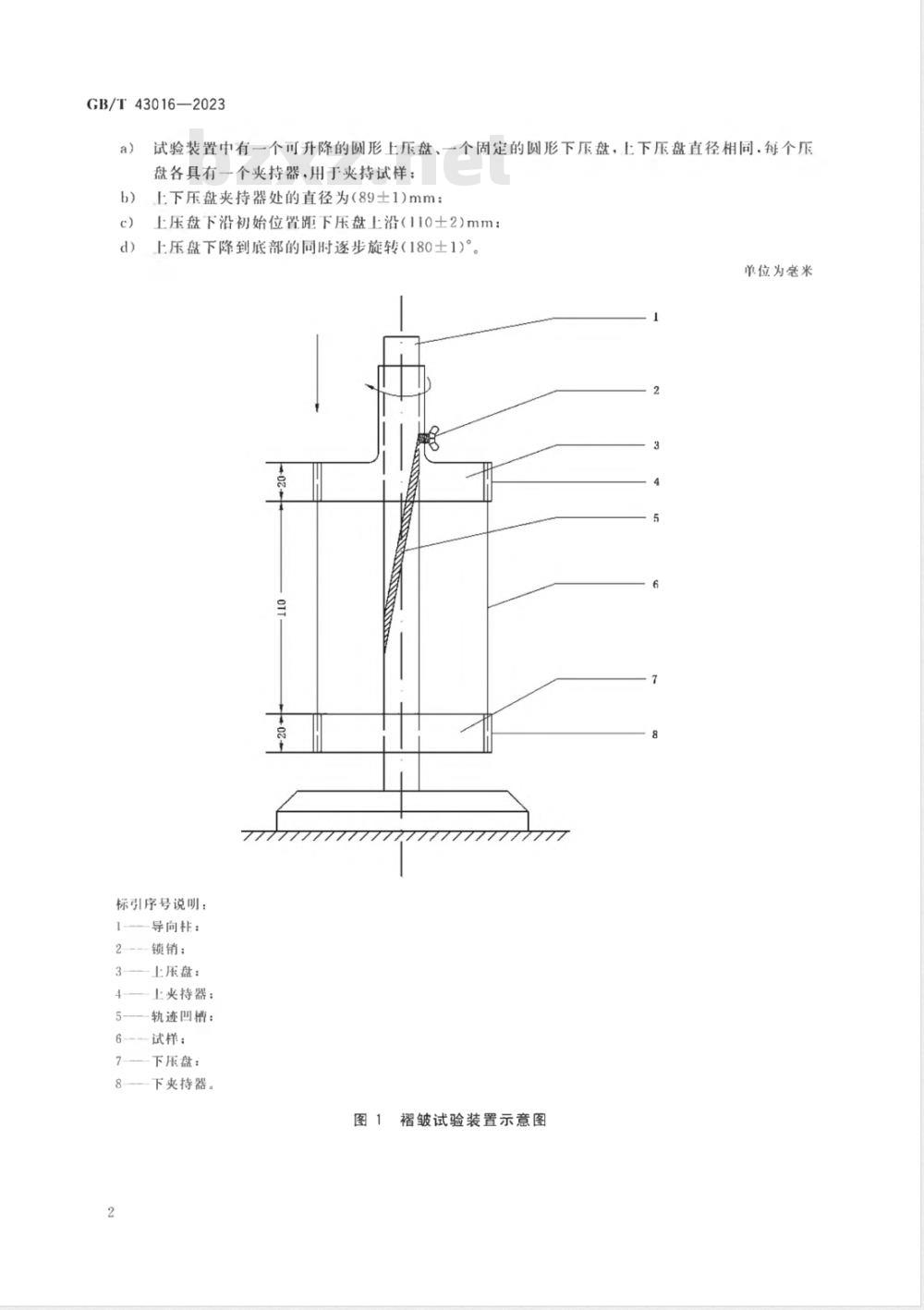 GB/T 43016-2023人造革合成革试验方法 表面褶皱的测定和评价 