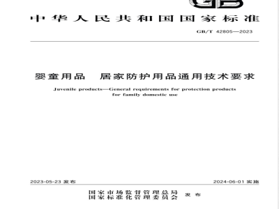 GB/T 42805-2023婴童用品 居家防护用品通用技术要求 