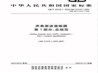 GB/T 22318.1-2023声表面波谐振器 第1部分：总规范 