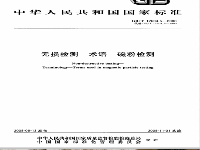 GB/T 12604.5-2008 无损检测 术语 磁粉检测